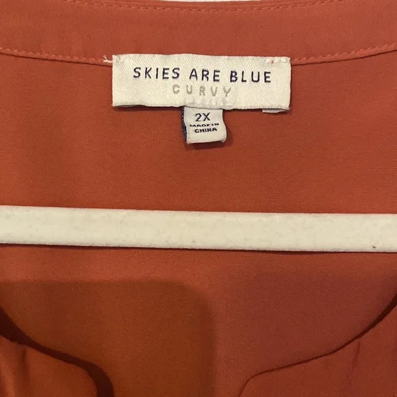Skies are Blue Women’s plus size 2x rust color perfect for fall EUC - Picture 4 of 15